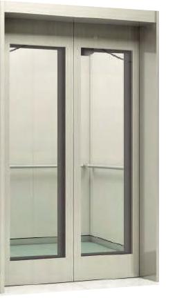 Glass center-opening lift doors